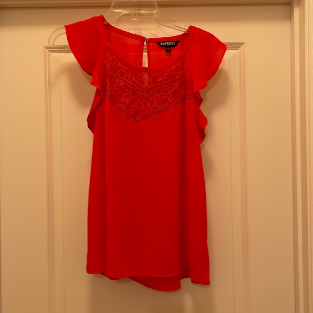 Express pink lace blouse